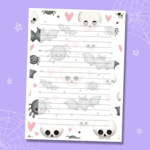 Notes halloween czaszki nietoperze