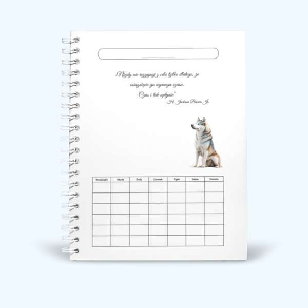 Planner Kalendarz Siberian Husky