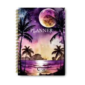 Planner księżyc, plaża, tropiki