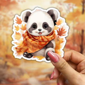 naklejka jesienna panda