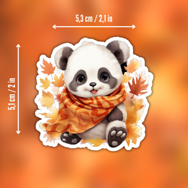 naklejka jesienna panda