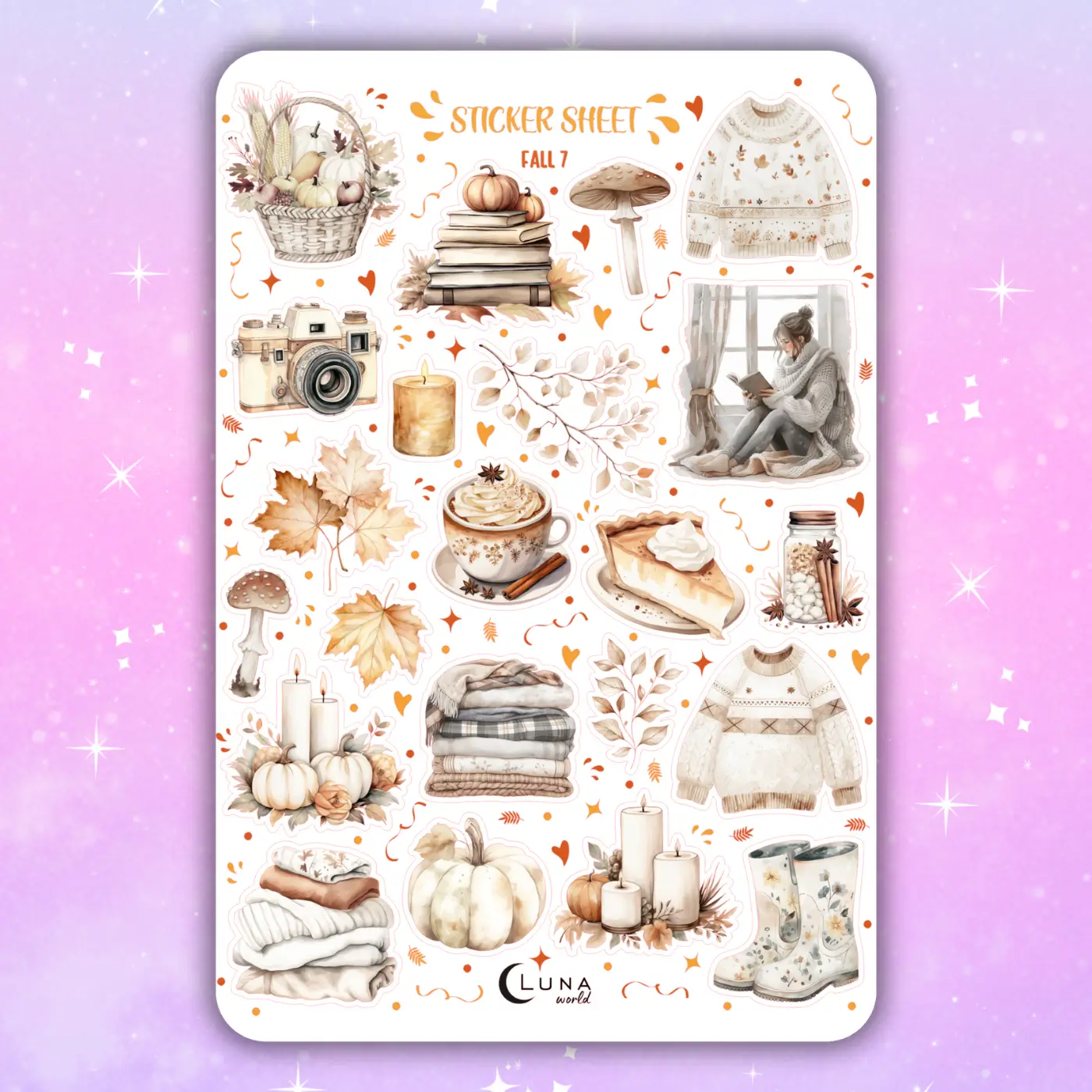 jesienny arkusz naklejek