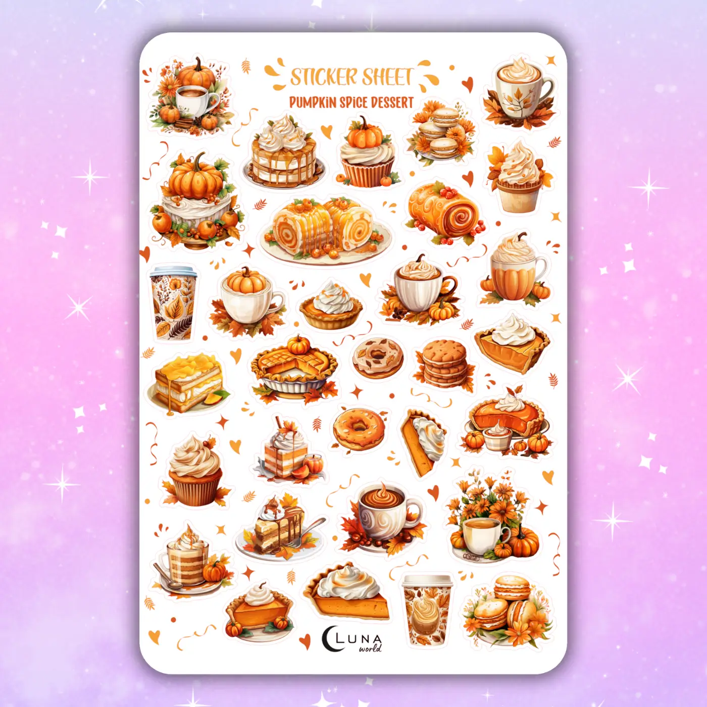 arkusz naklejek jesienne słodkości