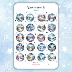 Naklejki bullet journal WINTER 2