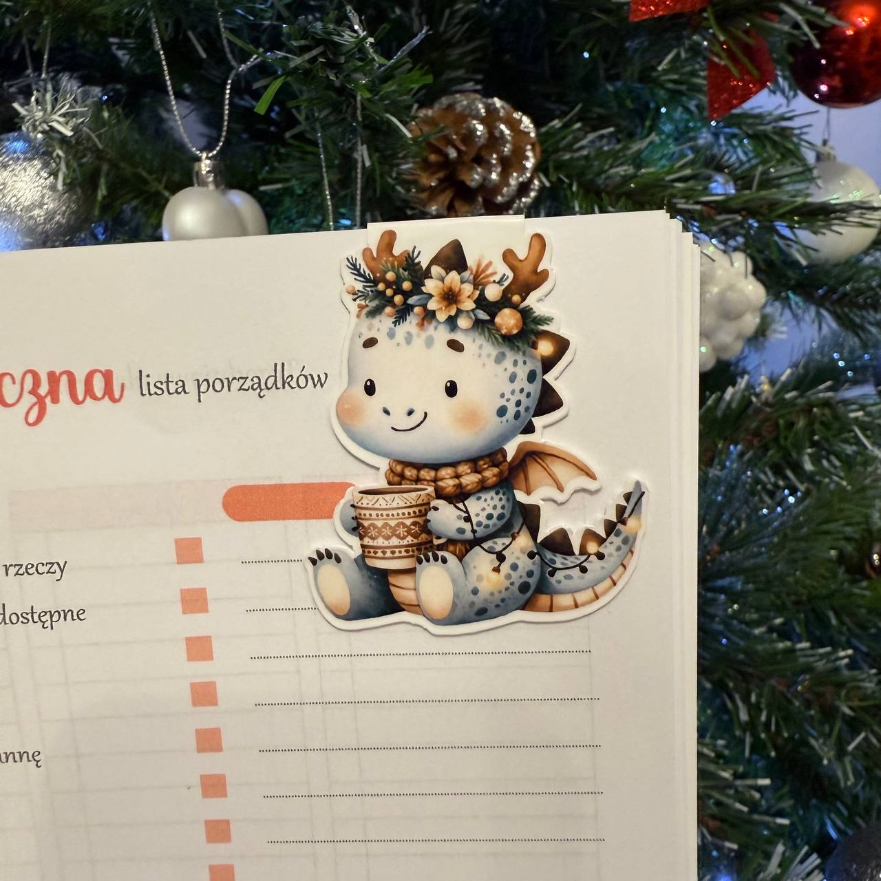 zakładka magnetyczna zimowy smok