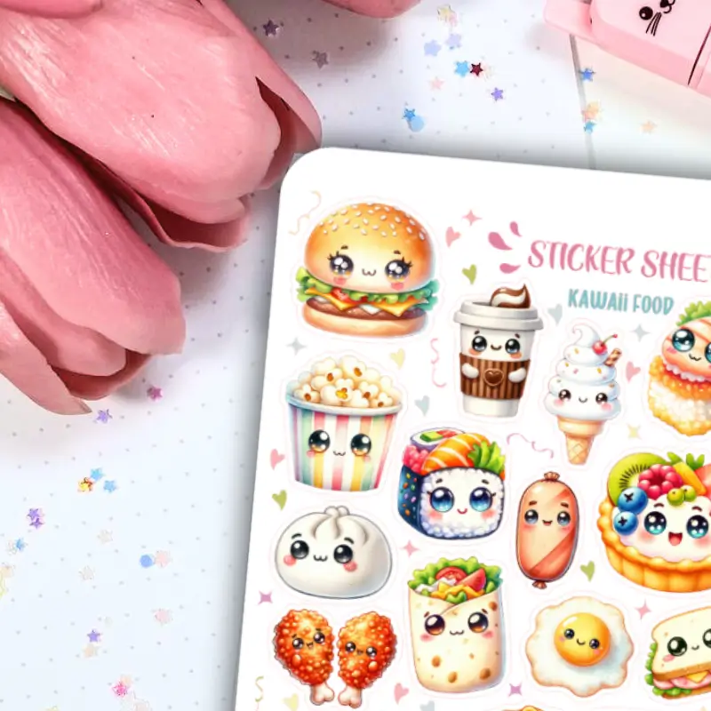 Naklejki Bullet JoNaklejki Bullet Journal JEDZENIE kawaiiurnal JEDZENIE kawaii