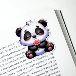 Zakładka magnetyczna PANDA Z KWIATUSZKIEM