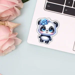 Naklejka PANDA Z NIEBIESKIMI OCZAMI