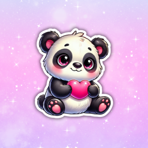 Naklejka PANDA Z SERDUSZKIEM