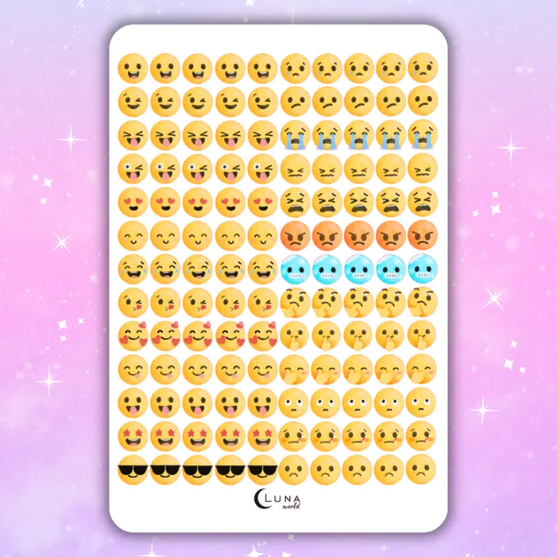 Naklejki Bullet Journal EMOTKI