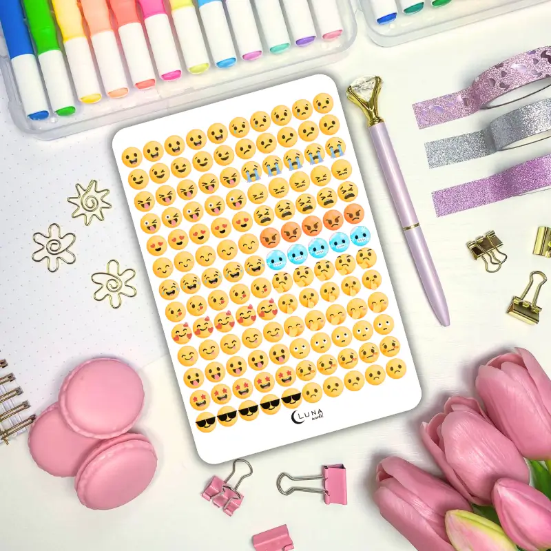 Naklejki Bullet Journal EMOTKI