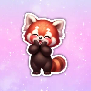 Naklejka PANDA CZERWONA