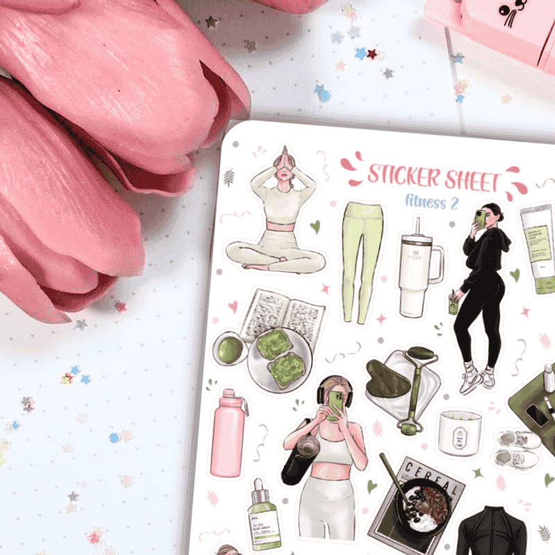 Naklejki Bullet Journal FITNESS 2