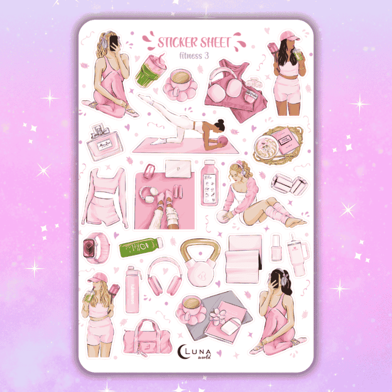 Naklejki Bullet Journal FITNESS 2