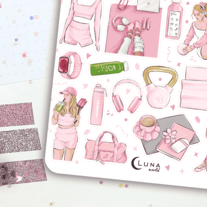 Naklejki Bullet Journal FITNESS 2