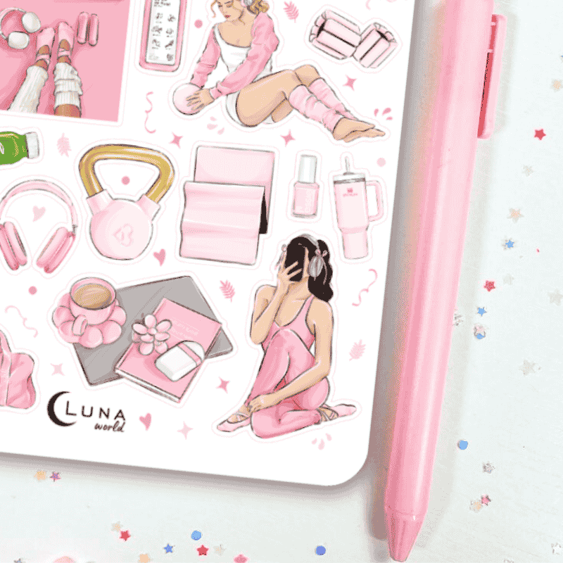 Naklejki Bullet Journal FITNESS 2