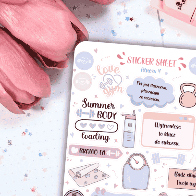 Naklejki Bullet Journal FITNESS