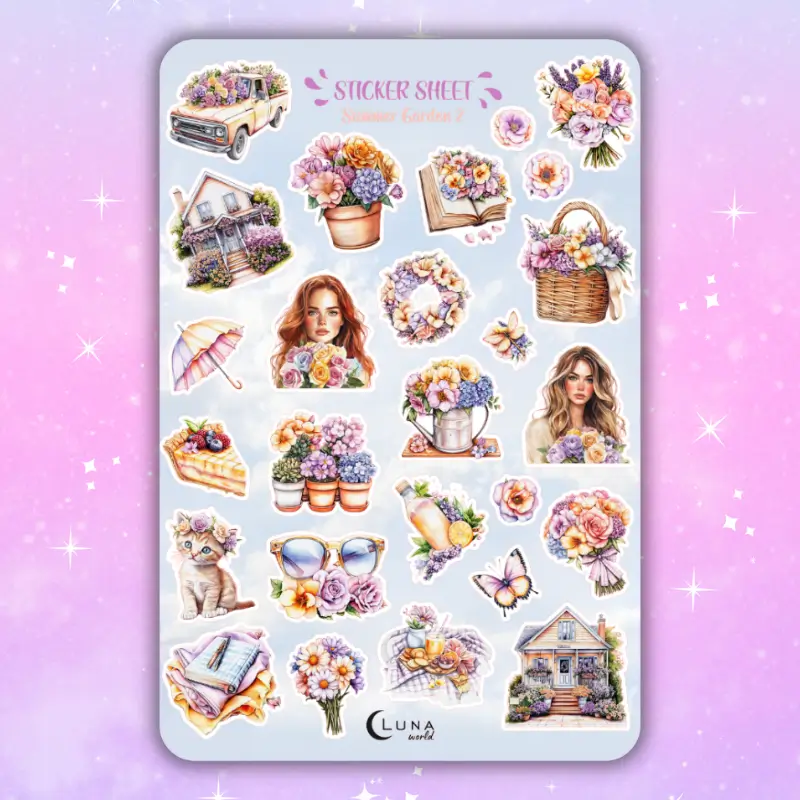 Naklejki Bullet Journal SUMMER GARDEN 2