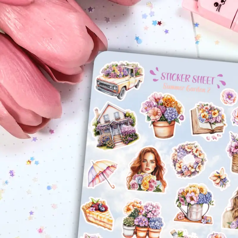 Naklejki Bullet Journal SUMMER GARDEN 2