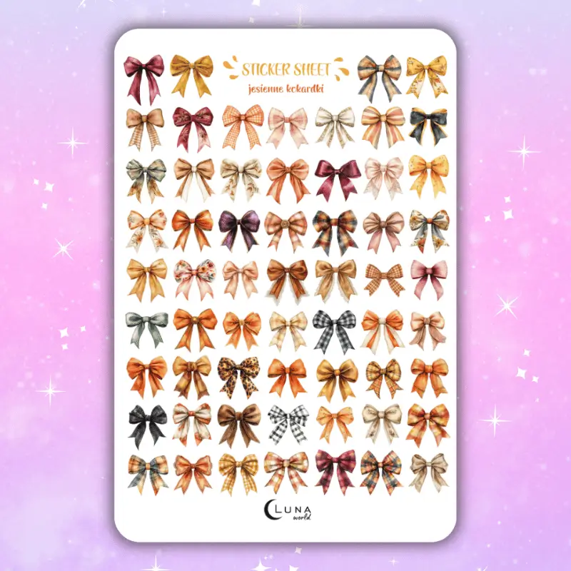 Naklejki bullet journal JESIENNE KOKARDKI