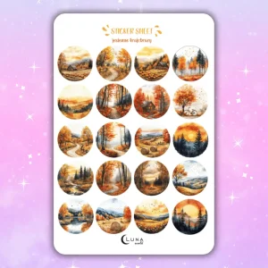 Naklejki bullet journal JESIENNE KRAJOBRAZY