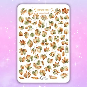 Naklejki bullet journal JESIENNE LIŚCIE
