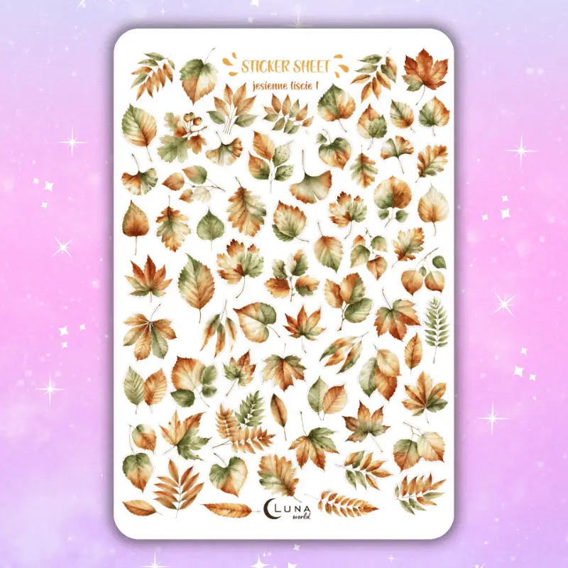 Naklejki bullet journal JESIENNE LIŚCIE