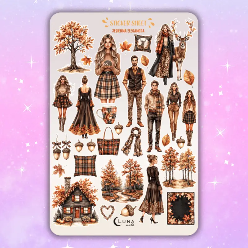 Naklejki bullet journal JESIENNA ELEGANCJA