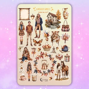 Naklejki bullet journal JESIEŃ NA WSI 1