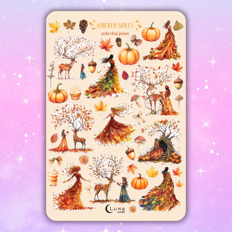 Naklejki bullet journal POKOCHAJ JESIEŃ