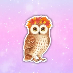 Naklejka SOWA W WIANKU