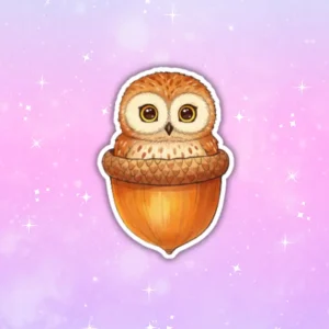 Naklejka SOWA W ŻOŁĘDZIU