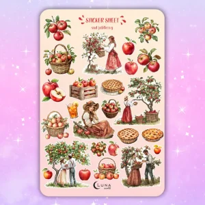 Naklejki bullet journal SAD JABŁKOWY