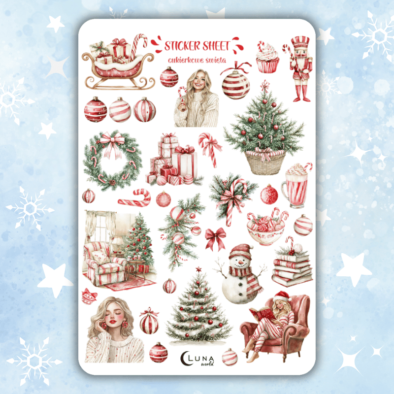 naklejki bullet journal święta