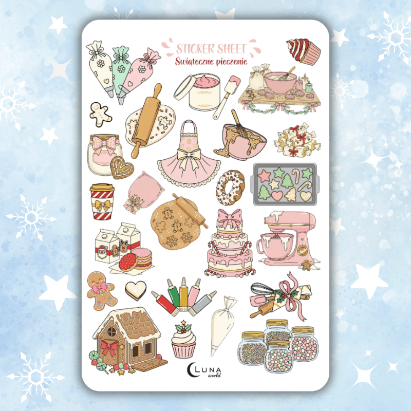 naklejki bullet journal święta