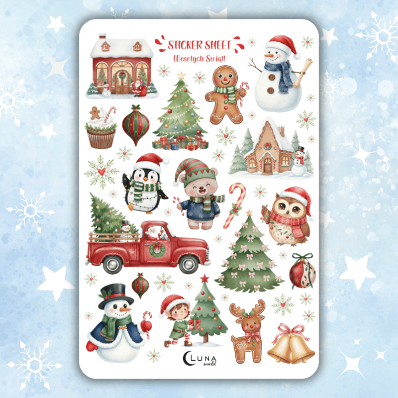 naklejki bullet journal święta