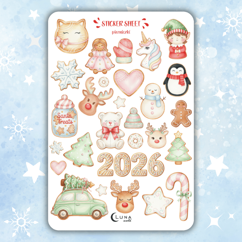 naklejki bullet journal święta