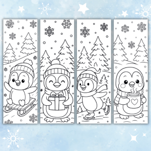 Zestaw zakładek do kolorowania PIGWINKI