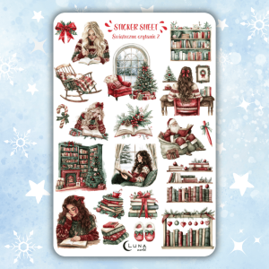 Naklejki bullet journal ŚWIĄTECZNE CZYTANIE 2