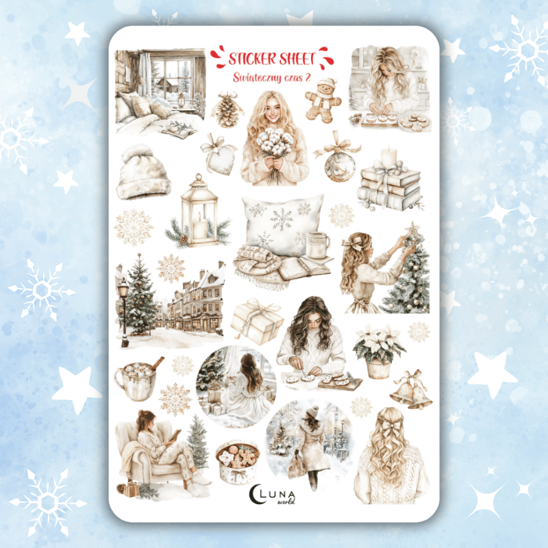 Naklejki bullet journal ŚWIĄTECZNY CZAS 2