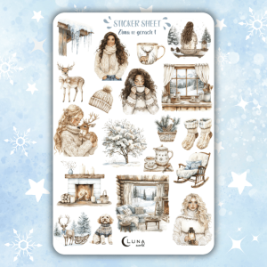 Naklejki bullet journal ZIMA W GÓRACH 1