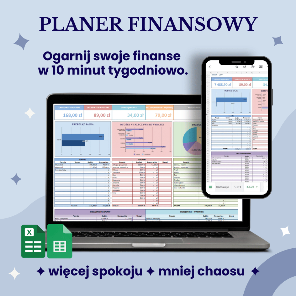 planer finansowy exel