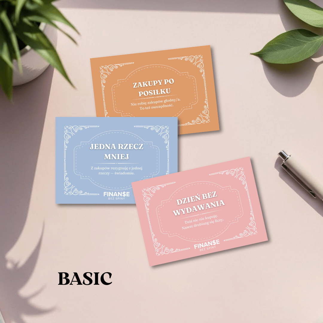 rty oszczędnościowych wyzwań – BASIC (32 karty)