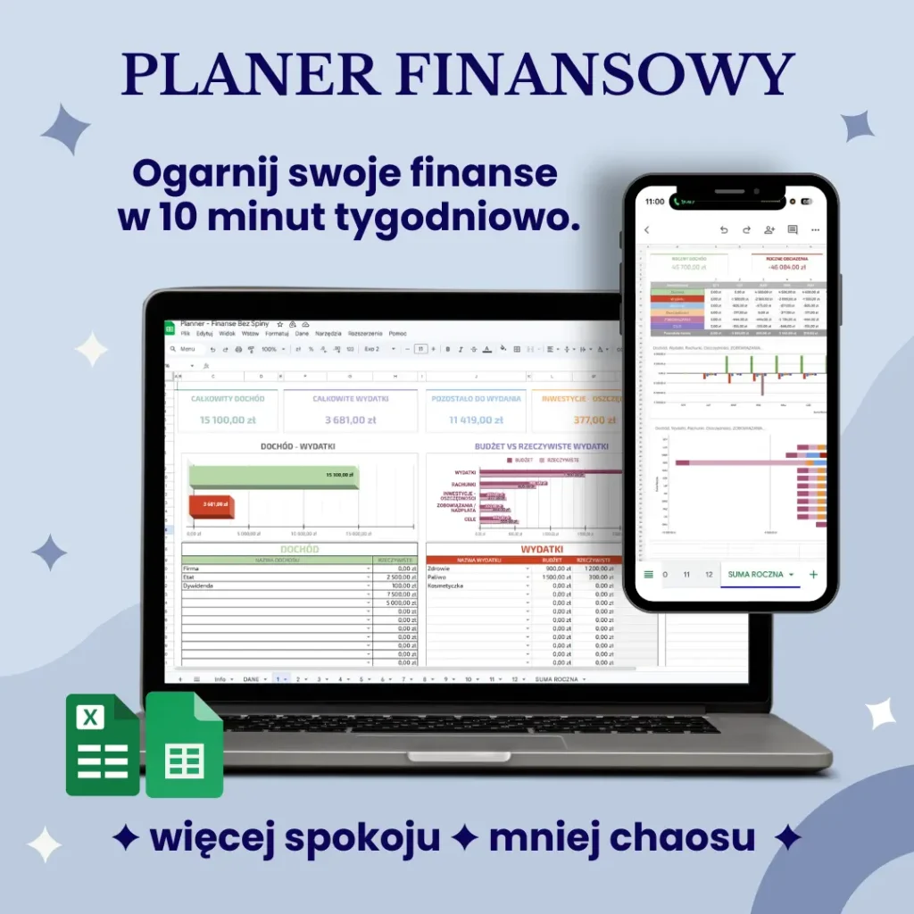 planer finansowy google sheet