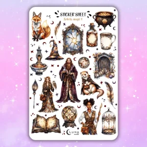 Naklejki bullet journal SZKOŁA MAGII