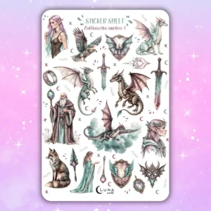 Naklejki bullet journal ZAKLINACZKA SMOKÓW