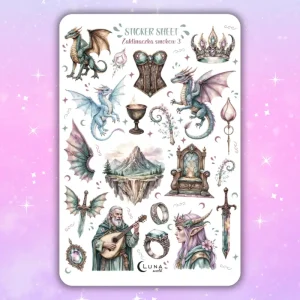 Naklejki bullet journal ZAKLINACZKA SMOKÓW