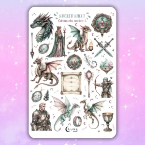 Naklejki bullet journal ZAKLINACZKA SMOKÓW