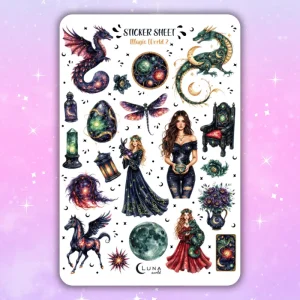 Naklejki bullet journal MAGIC WORLD