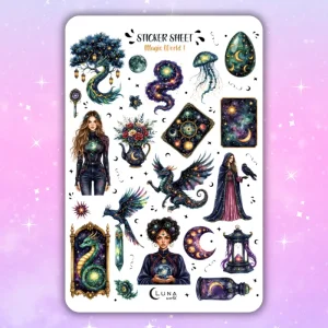 Naklejki bullet journal MAGIC WORLD